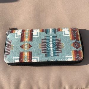 Blue, Red, and Orange Wallet